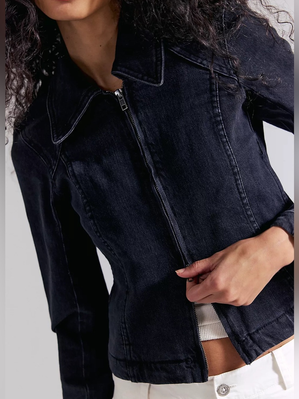 NWOT Free People We The Free River Denim Jacket Size XL